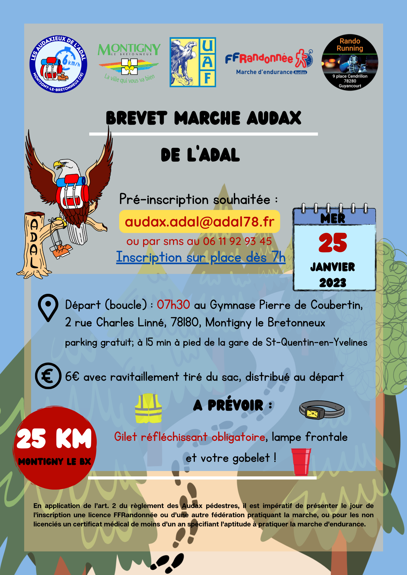 Prochains Audax ADAL