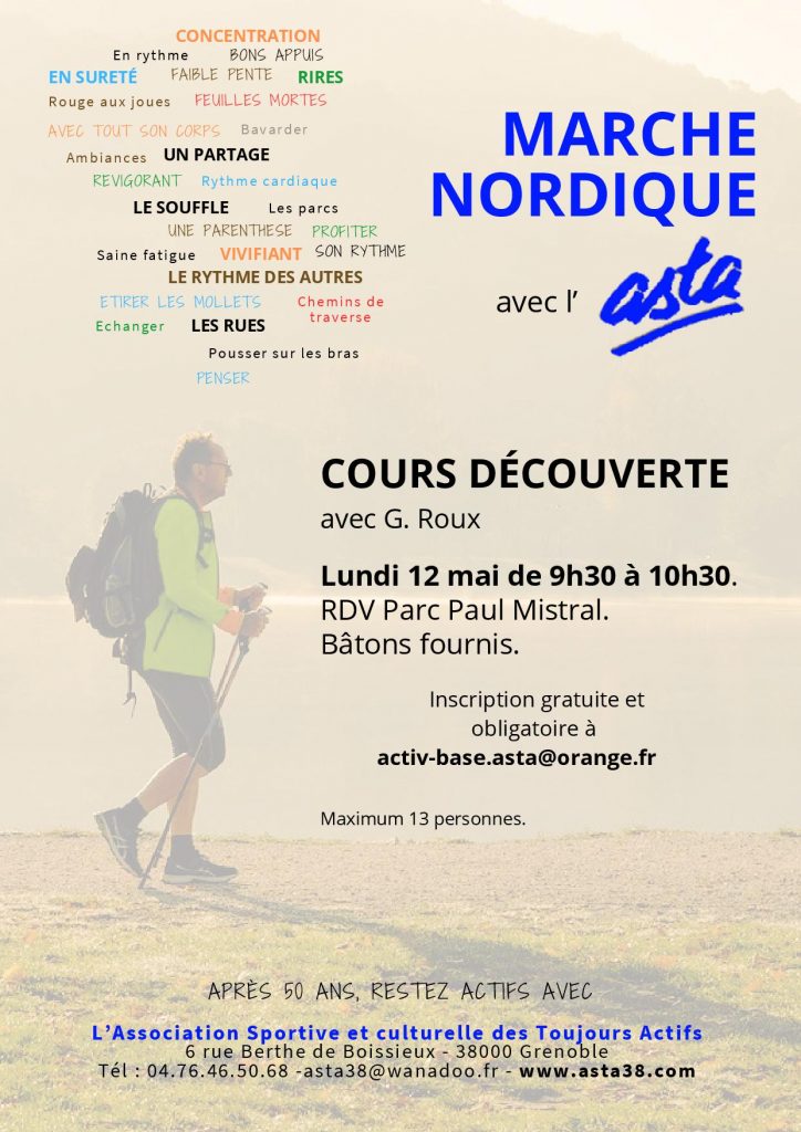 MARCHE NORDIQUE avec l’Asta
