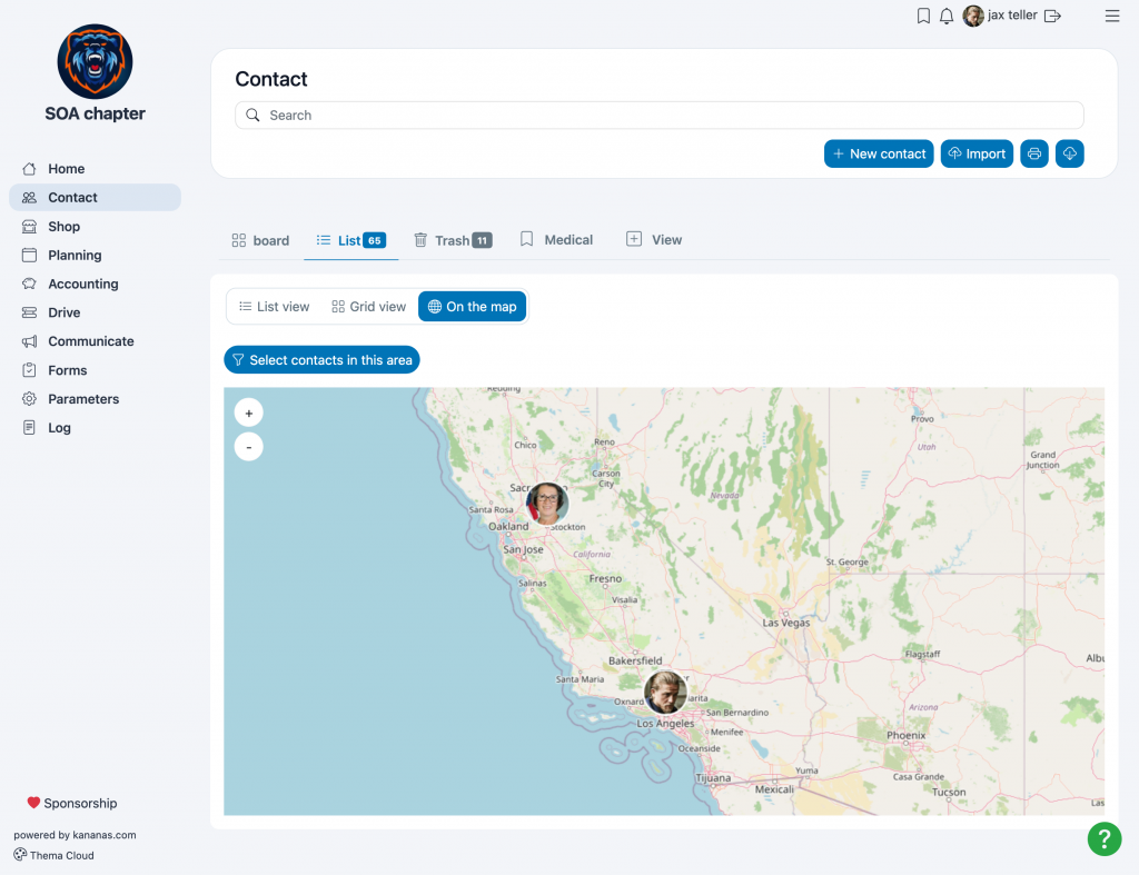 Members map view