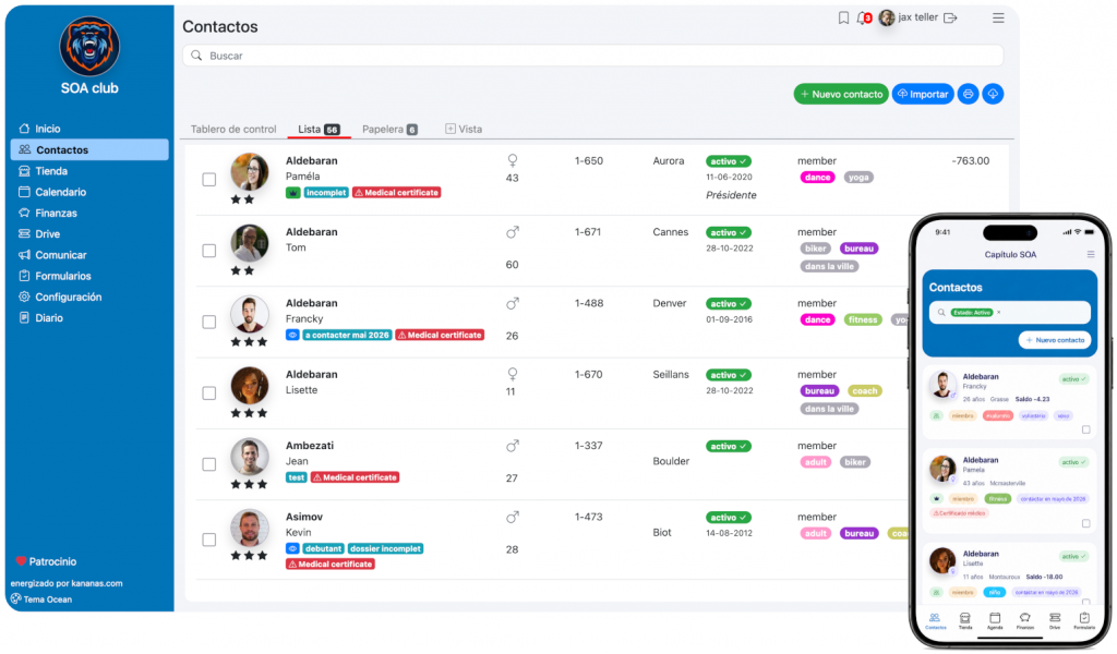 Software de gestión para asociaciones, clubes y entidades sin ánimo de lucro