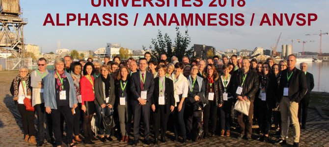 Retour sur les Universités ALPHASIS / ANAMNESIS / ANVSP