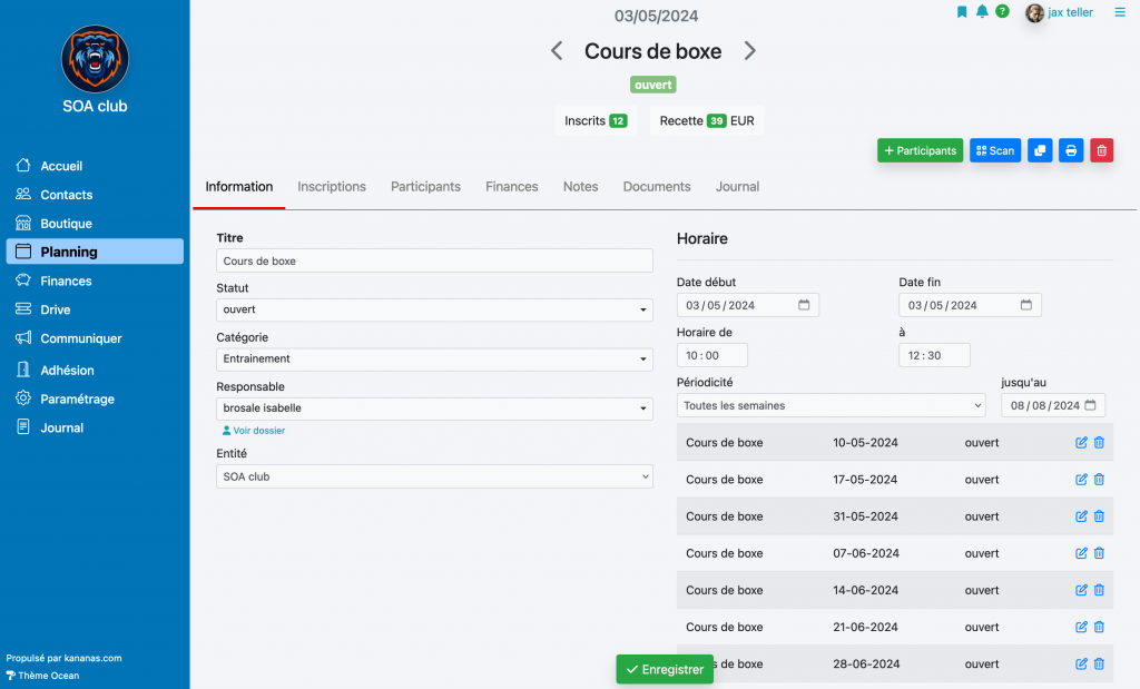 association gestion des activités répetitives